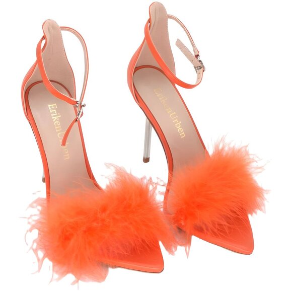 ErikenUrben Shoes - ErikenUrben Women's Heeled Sandals Party Dress Shoes Orange Size 7